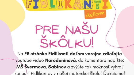 Vyhrajme koncert Fidlikanti deťom